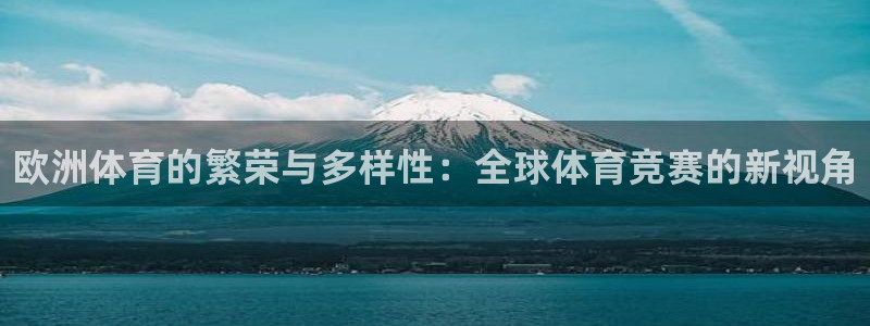 谈球吧体育官网：欧洲体育的繁荣与多样性：全球体育竞赛的新视角