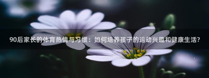 谈球吧体育：90后家长的体育热情与习惯：如何培养孩子的运动兴趣和健康生活?